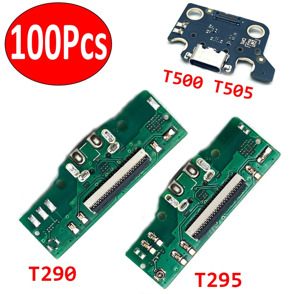 100Pcs，NEW Tested USB Charging Port Mic Microphone Dock Connector Board Flex Repair For Samsung Tab A 8.0 2019 SM-T290 T290 T295