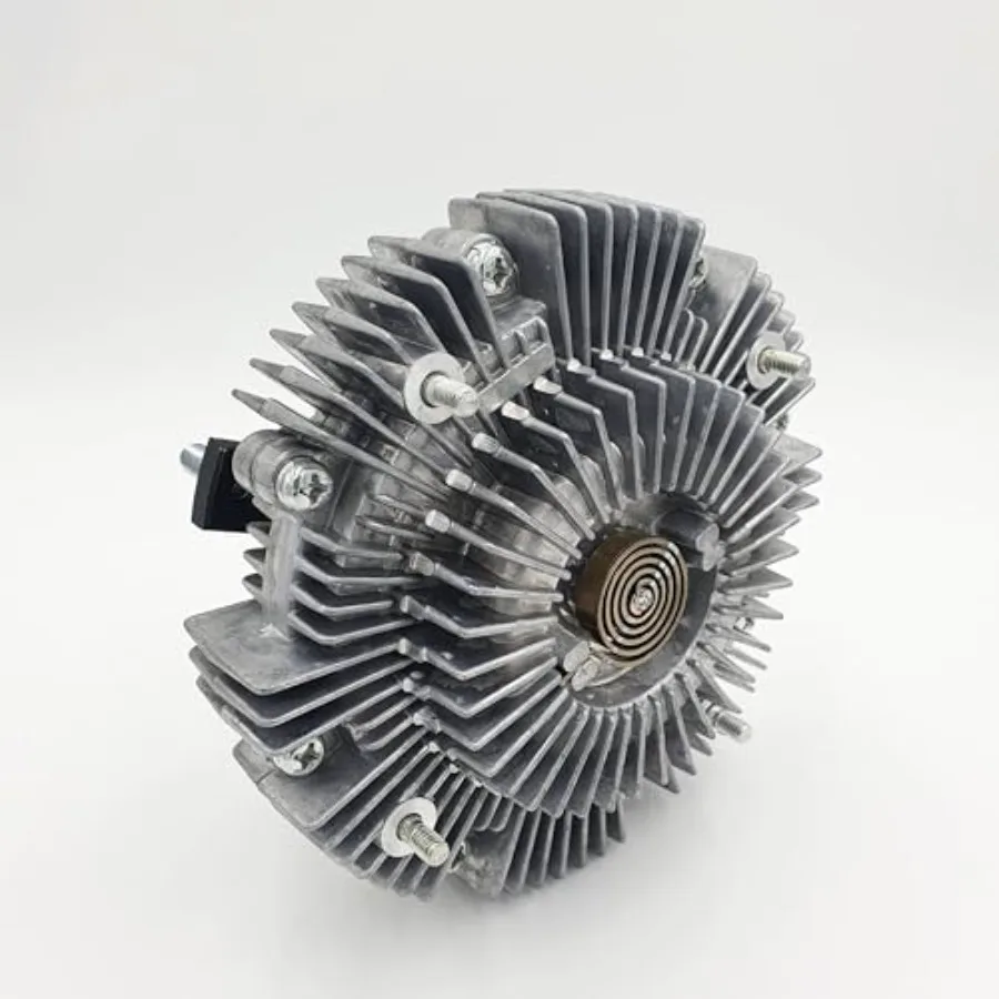 Fan Clutch for ISUZU NPR NPR-HD NQR 4HE1 4.8L 98-04, heavy-duty aluminum housing, black finish, thermal-responsive engagement f view 6