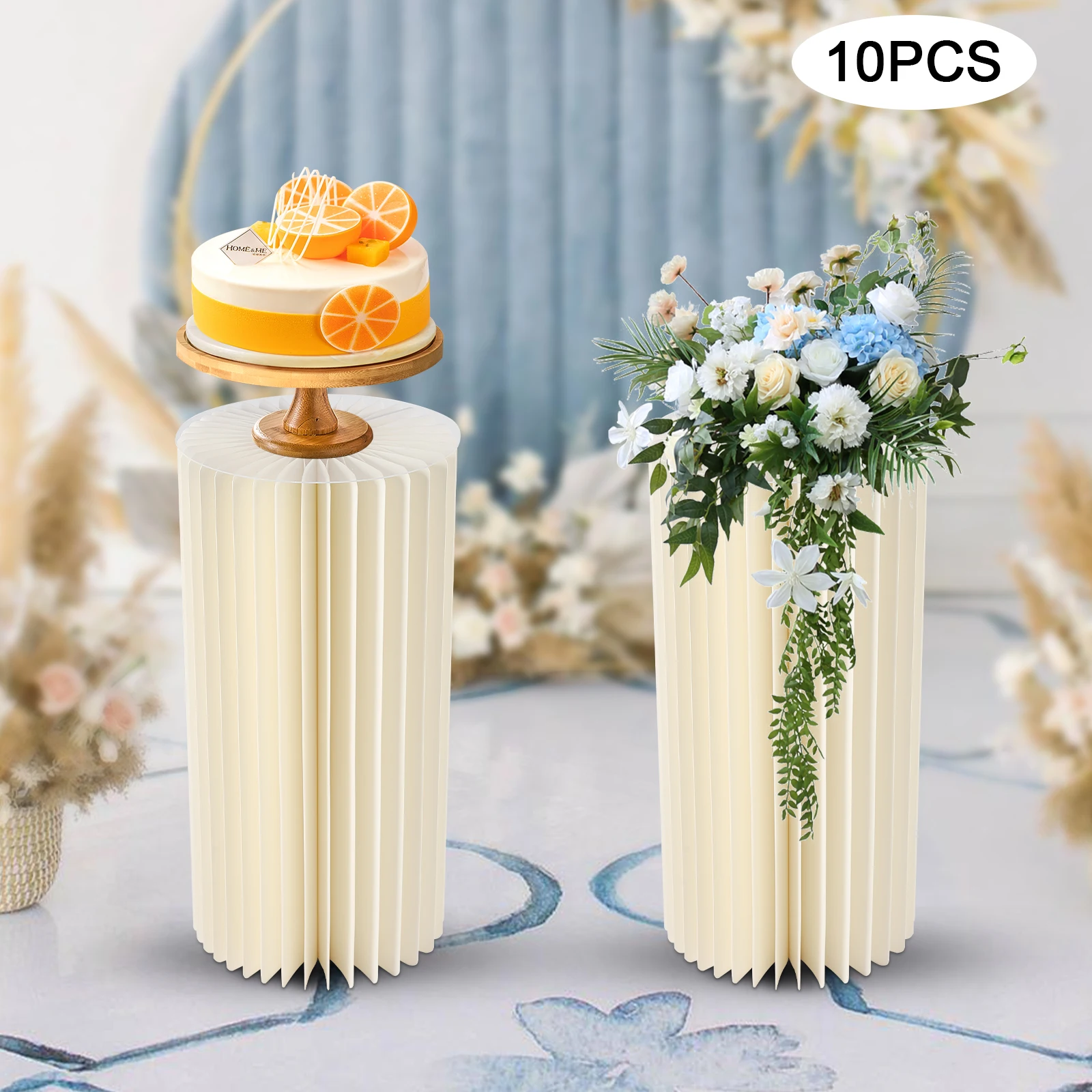 Jarrones de cartón blanco lechoso para centros de mesa de boda, 10 piezas, 20cm/60cm/80cm/100cm