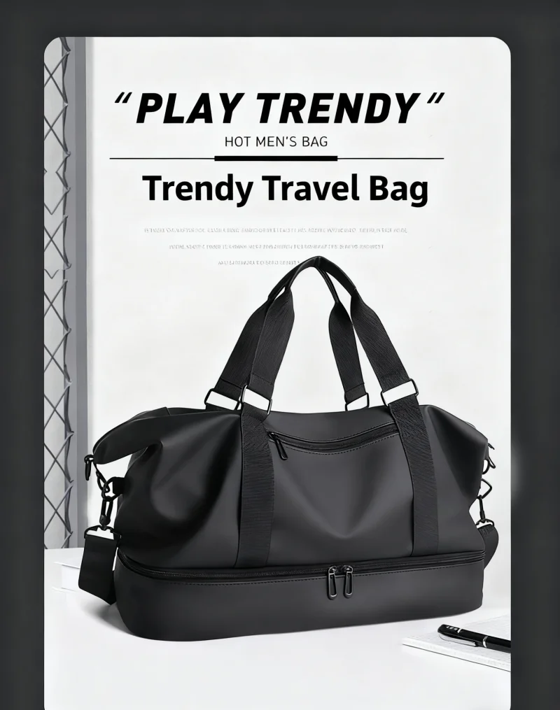 حقيبة لياقة رياضية جديدة للرجال مع حقيبة ظهر ذات سعة كبيرة للفصل الرطب والجاف وحقيبة سفر محمولة باليد للرحلات القصيرة #1