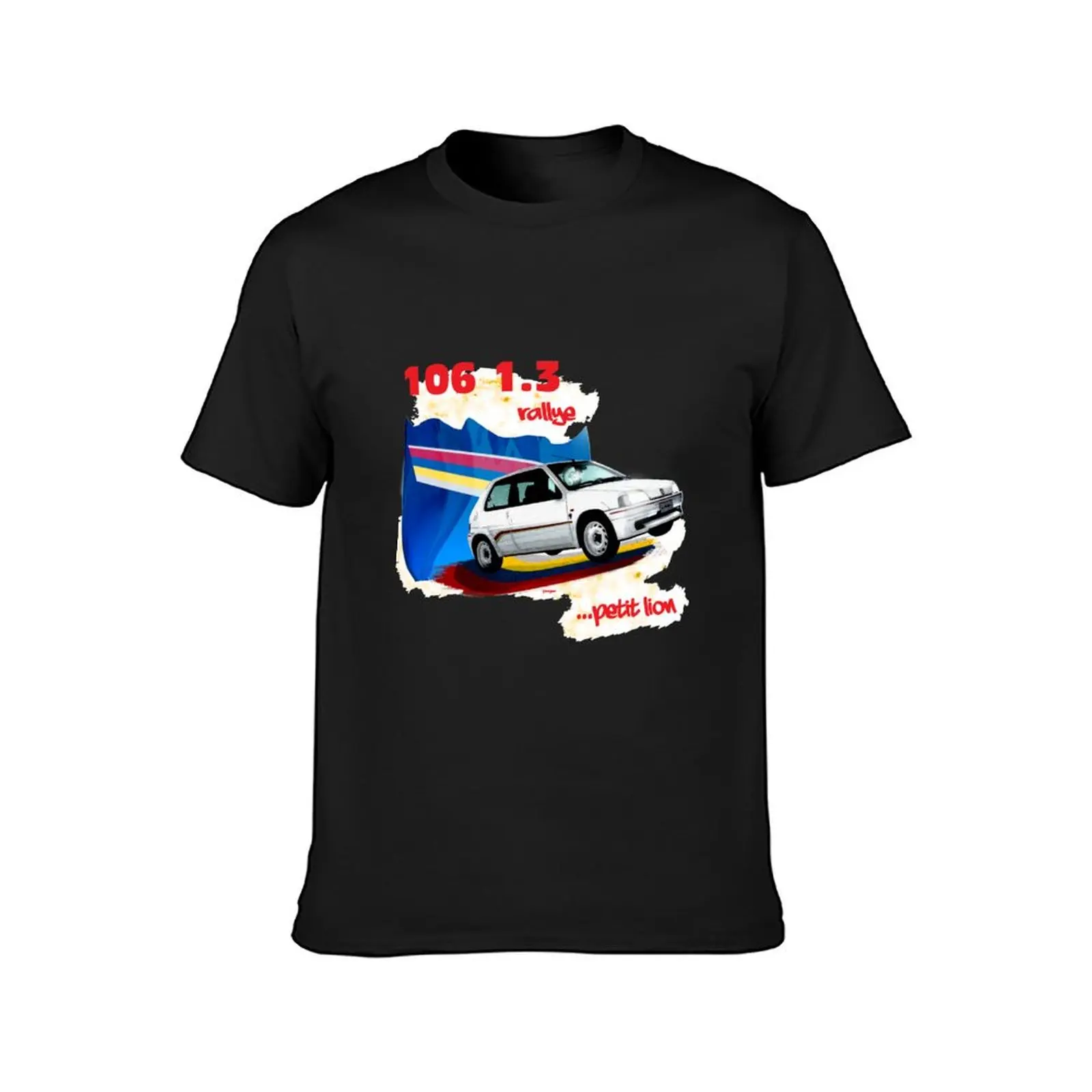 106 1.3 rallye... petit lion T-Shirt blacks Blouse Short sleeve tee anime oversized t shirts for men