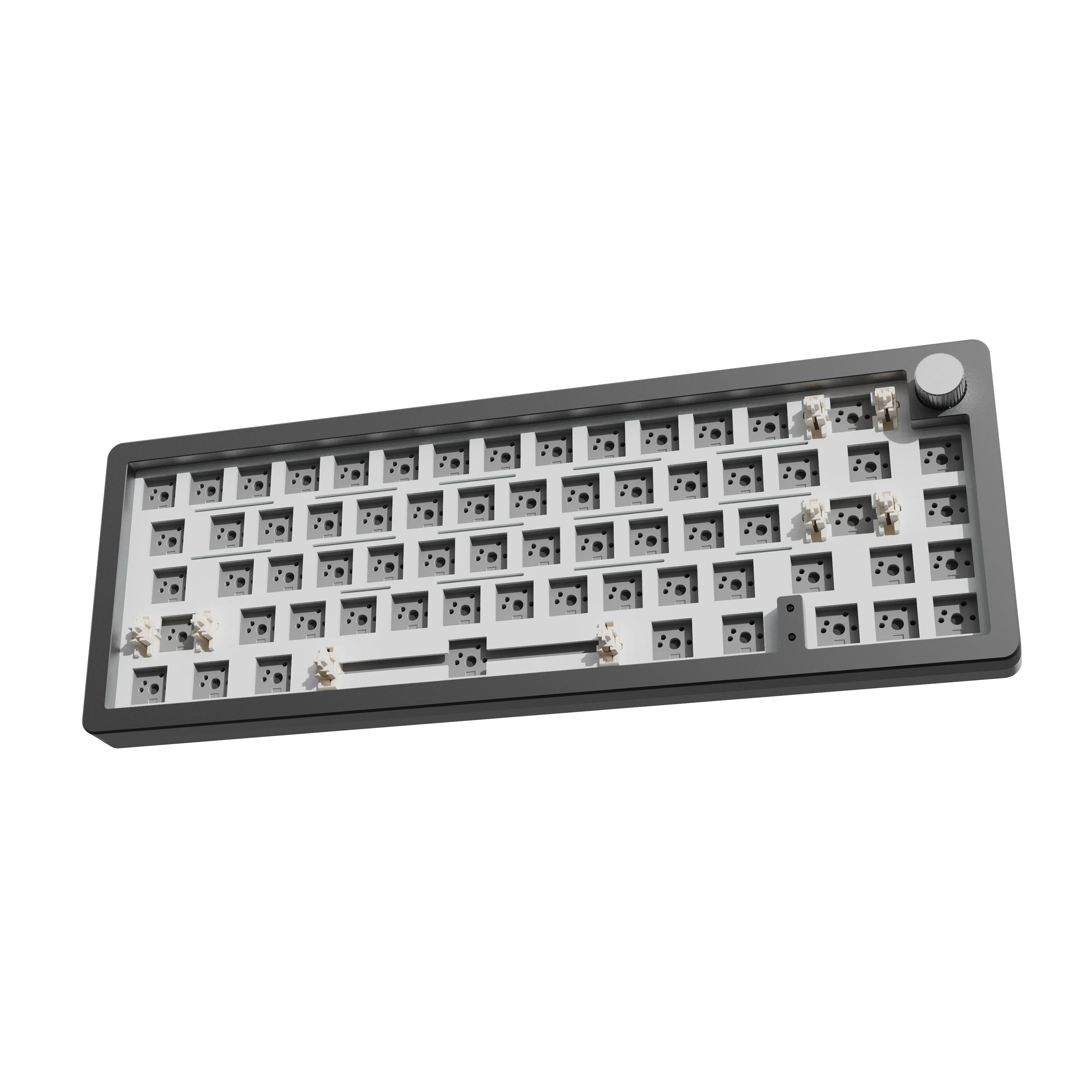 Imagem -02 - Yunzii-kit de Teclado Mecânico Ergonômico Rgb sem Fio Hot Swappable 65 Cnc Botão de Alumínio Barebone Custom Faça Você Mesmo Al66