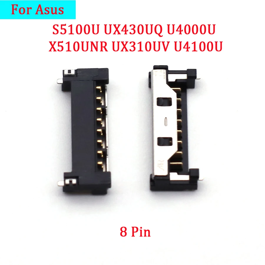 1-5Pcs Jack Plug Connector Interface Battery Flex FPC Tablet Contact For ASUS S5100U UX430UQ U4000U X510UNR UX310UV U4100U 8Pin