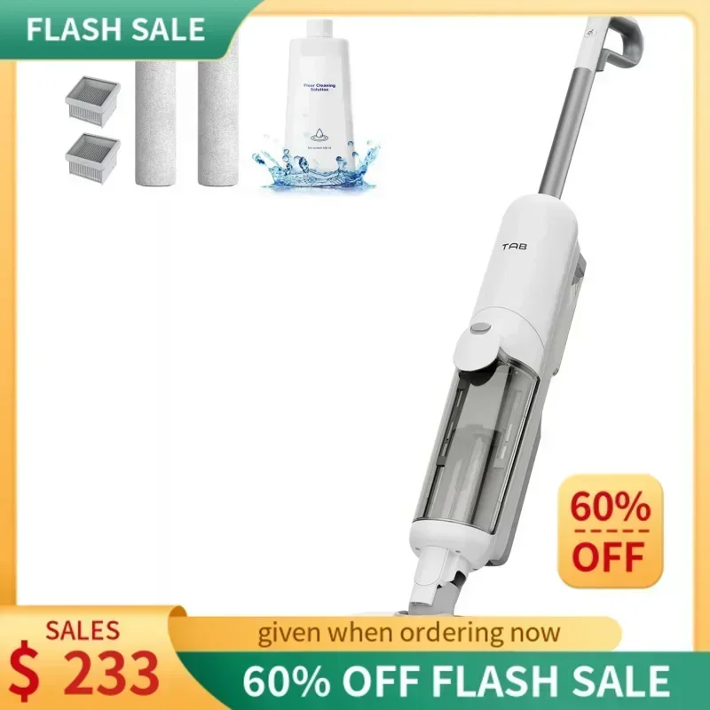 

DD2TAB T9 Pro Cordless Wet Dry Vacuum Cleaner,Smart Vacuum Mop Upgraded Dual Roller Brushe Head,Vacuum&Mop&Wash 3 in 1,Electric
