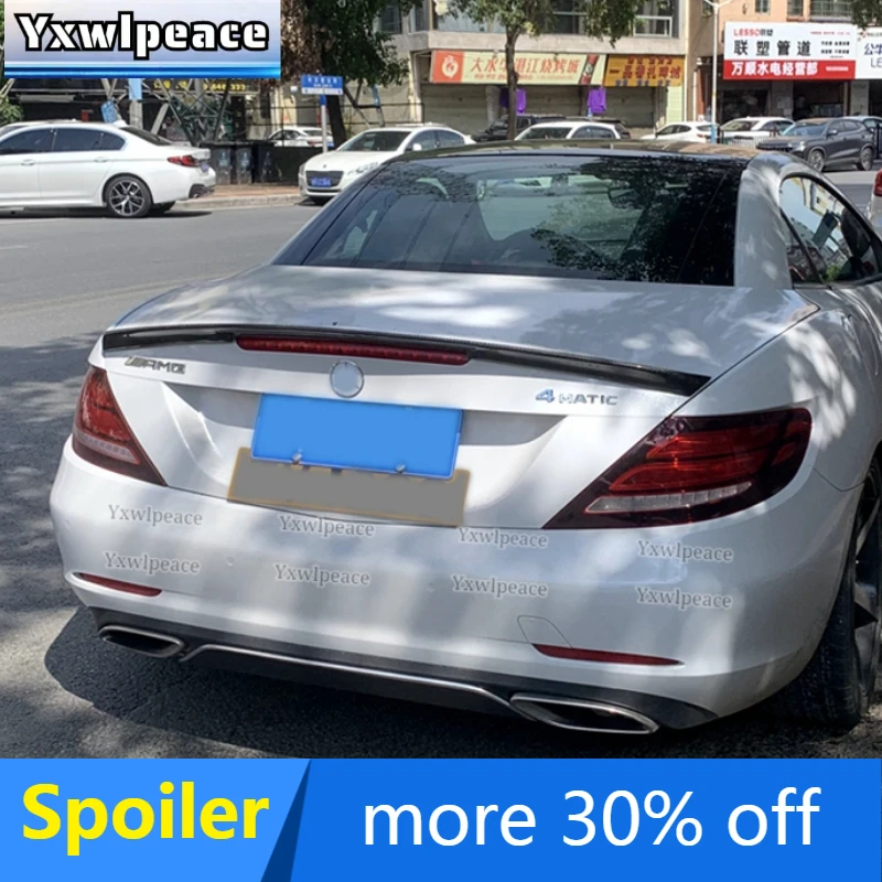 

For Mercedes SLK Class R172 Trunk Spoiler SLK250 200 350 55 2012+ Real Carbon Fiber Rear Trunk Lip Wing Car Accessories