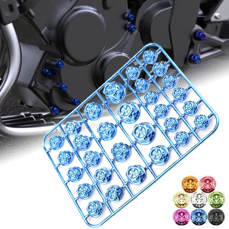 30Pcs/set Motorcycle Engine Nut Bolt Caps Electric Screw Cap Cover Head Body Decorative Accessories Motor Scooters