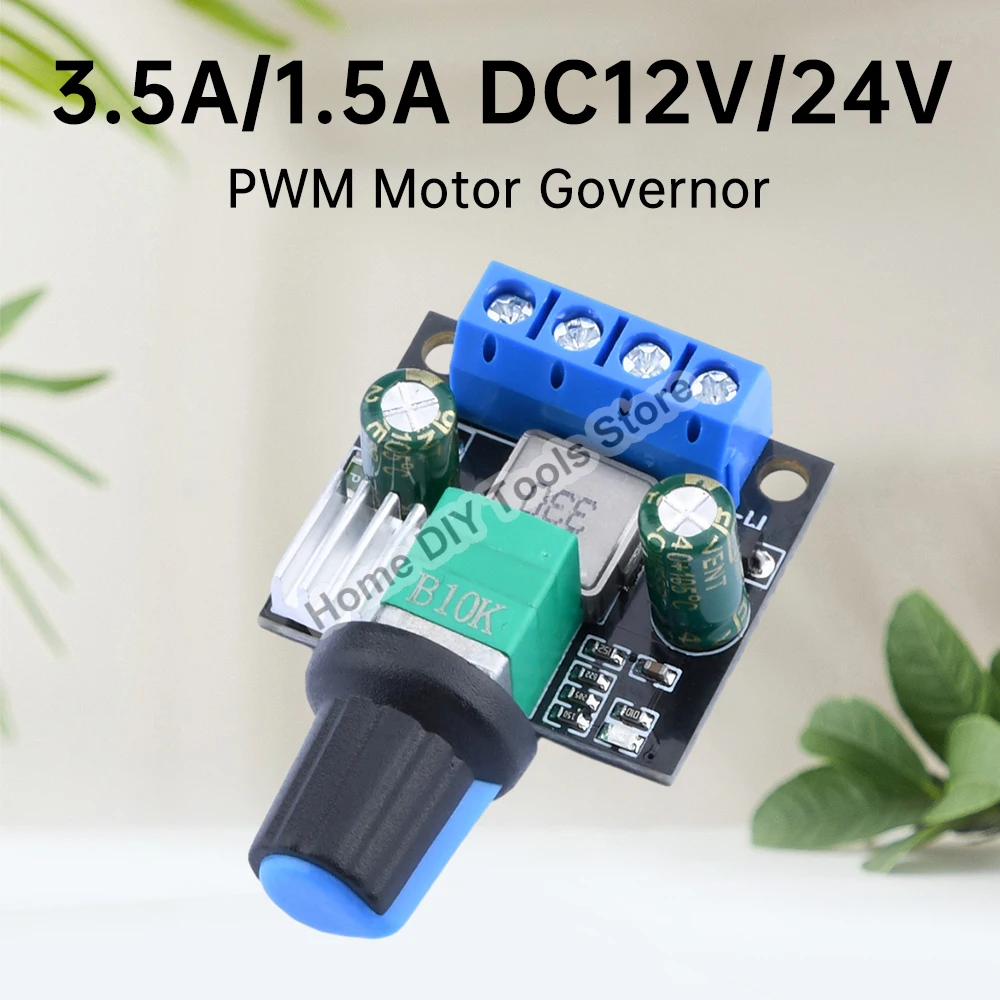 3.5A/1.5A DC12V/24V Voltage Regulator PWM DC Motor Speed Controller LED Dimmer Voltage Regulator Module Brushed/Brushless