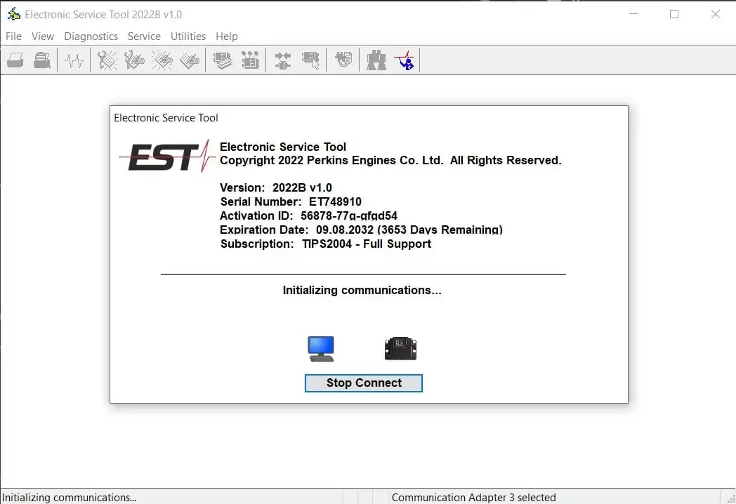 For Perkins Electronic Service Tool EST 2024A+Keygen+Factory Pass