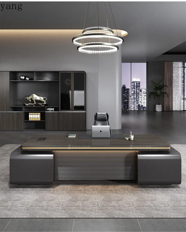 LHM  light luxury desk boss desk high-end office furniture manager desk