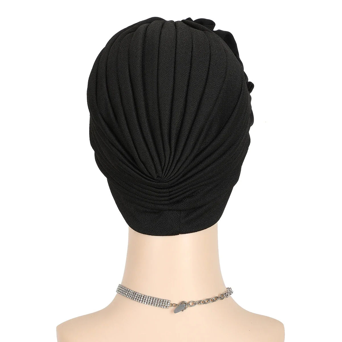 Blumen design weiblicher Kopf wickelt muslimisches Kopftuch Haube Haarausfall Hut Abdeckung Perlen Perlen Turban Kappe für Frauen