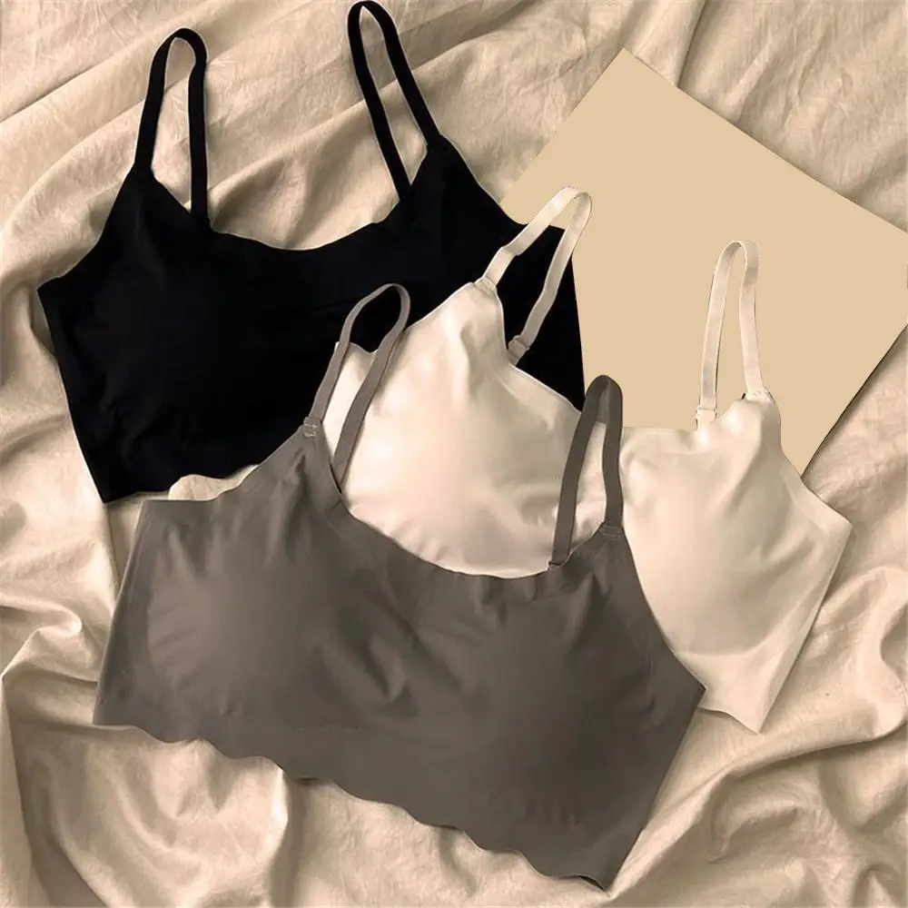 

Seamless Sports Beautiful Back One-piece Girl Bra Camisole Vest With Chest Pad New Ladies One-piece Inner Wrap Chest Products