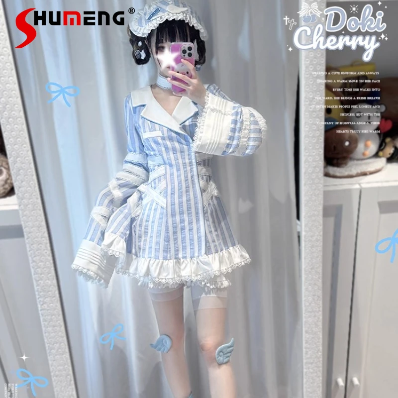 

Original Subculture Cos Shorts Set 2025 New Japanese Style 2D Aqua Medical Department Top and Shorts Set Girl's Homewear Pajamas