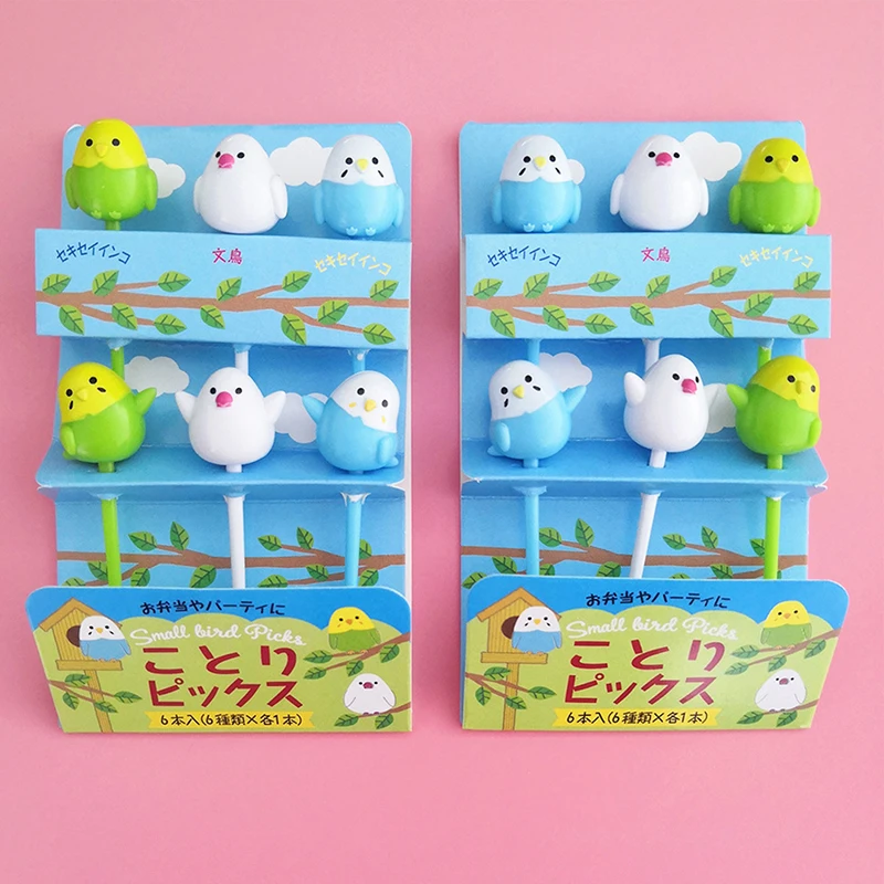 Cute school supplies Fruit Fork Mini Cartoon Children Snack Cake Dessert Pick Toothpick Bento Lunches Party Decoration