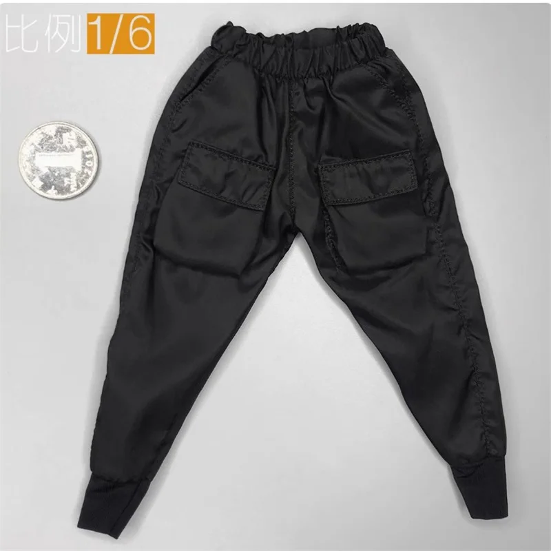 1/6 Soldier Clothing Accessories Trendy Black Tapered Pants Model Fit 12'' Action Figure Body In Stock