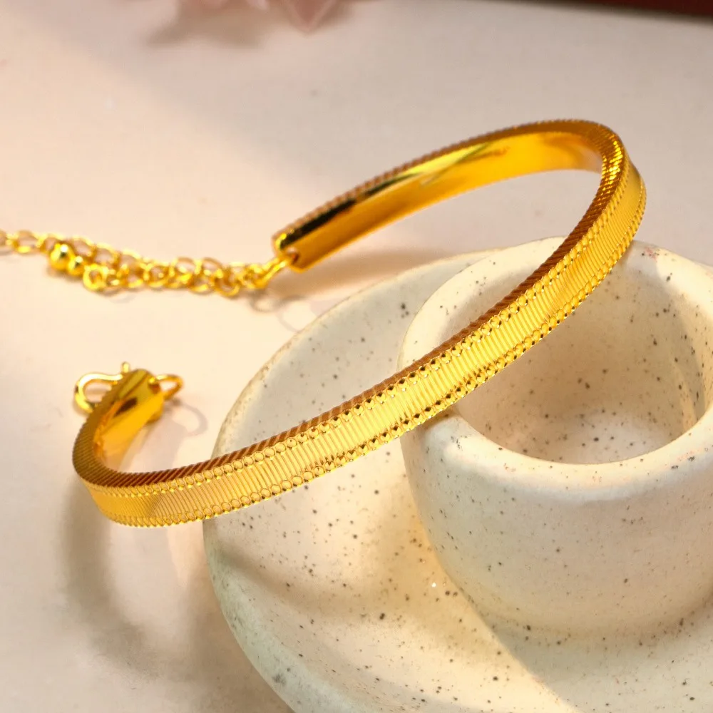 Burst flash coin gourd fringe bead edge vertical pattern bracelet all kinds of open solid ring 9999gold