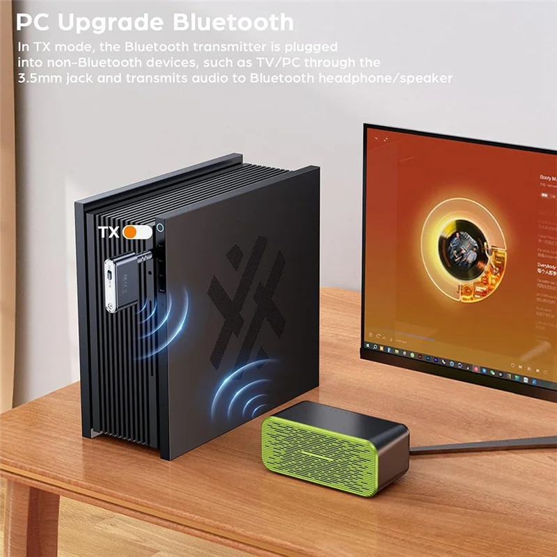 BT-107 Bluetooth 5.4 Car Audio Receiver Transmitter Audio Bluetooth Converter For Airplane Mini Portable 3.5Mm With Mic-TCES