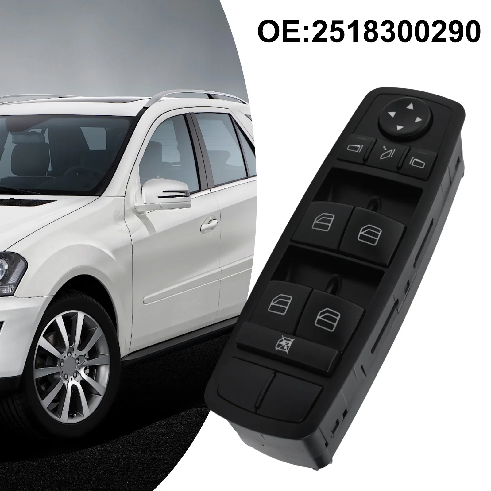 1XFront Power Window Switch 2518300290 A2518300290 For Mercedes For Benz ML W164 Good Replacement Easy Installation Parts