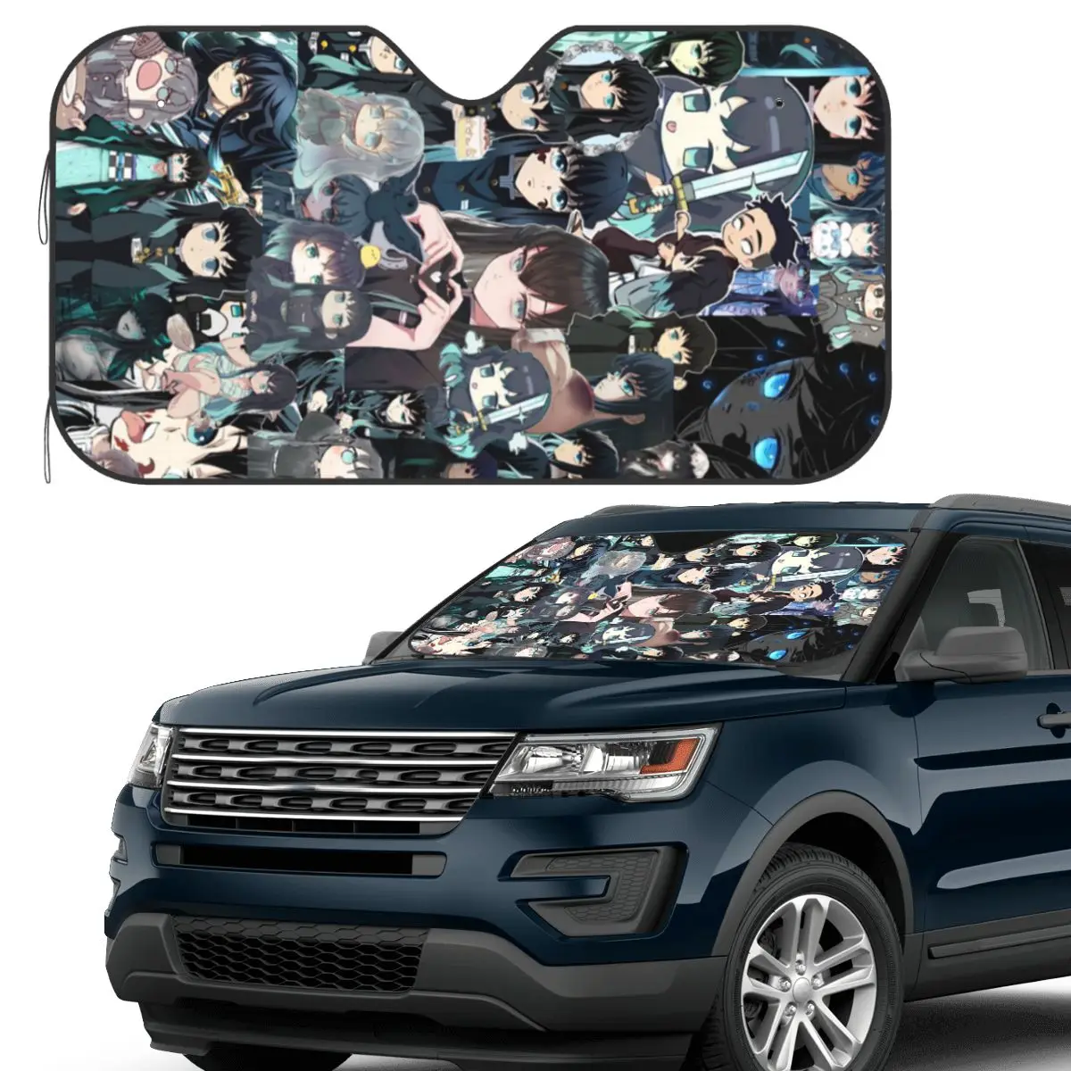 

Muichiro Tokito Sunshade Windscreen Car Front Windshield Window Sun Visor Accessories Covers