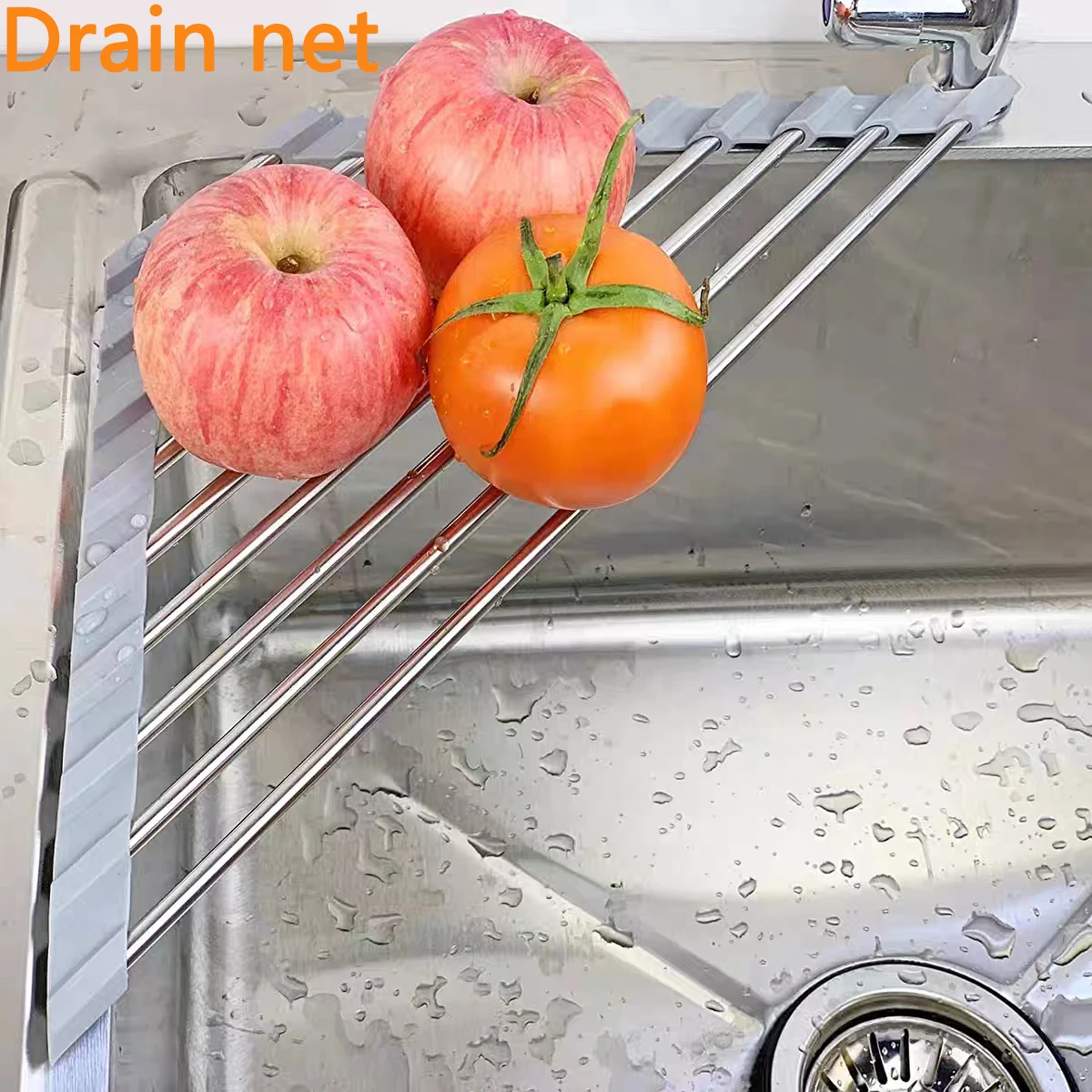 

Triangle Dish Drying Rack For Sink Corner Roll Up Caddy Sponge Holder Foldable Stainless Steel Dish Drainer Kitchen Accessories