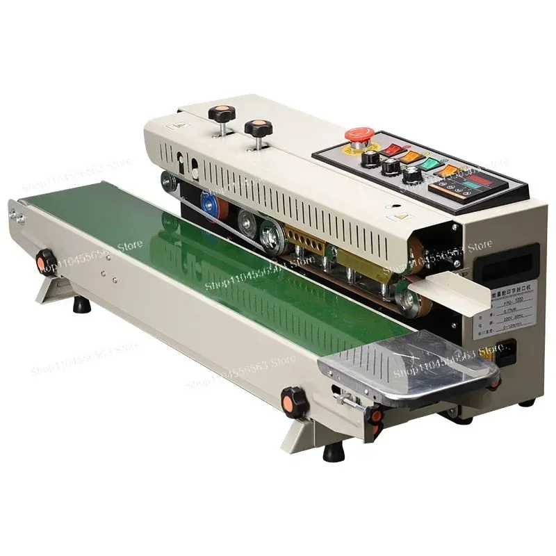 Horizontal Date Printing & Sealing Machine FR-1000, Heat Solid Ink Wheel Continuous Band Packaging Coder