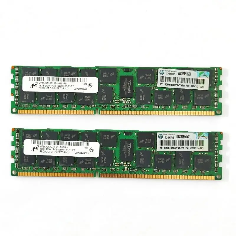 Micron DDR3 REG ECC RAMs 16GB 1600MHz Server Memory 16GB 2Rx4 PC3-12800R-11 Server computer memory