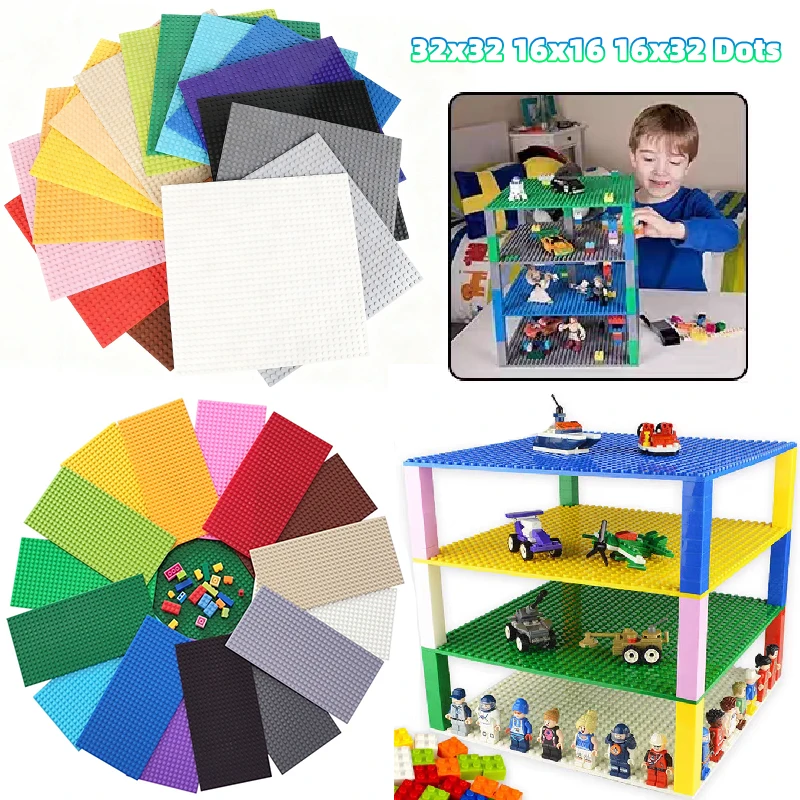 

Односторонние строительные пластины 32x32 16x16 16x32 точек DIY Имитация сцены База строительного блока Совместимость с крупными брендами