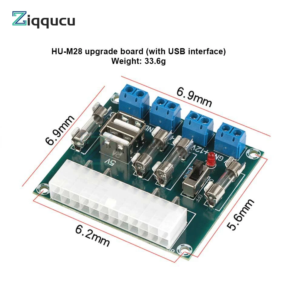 24/20 Pin ATX Computer PC Power Supply Breakout Board Adapter Extension Module 24PIN 20PIN Power Outlet Wiring Module