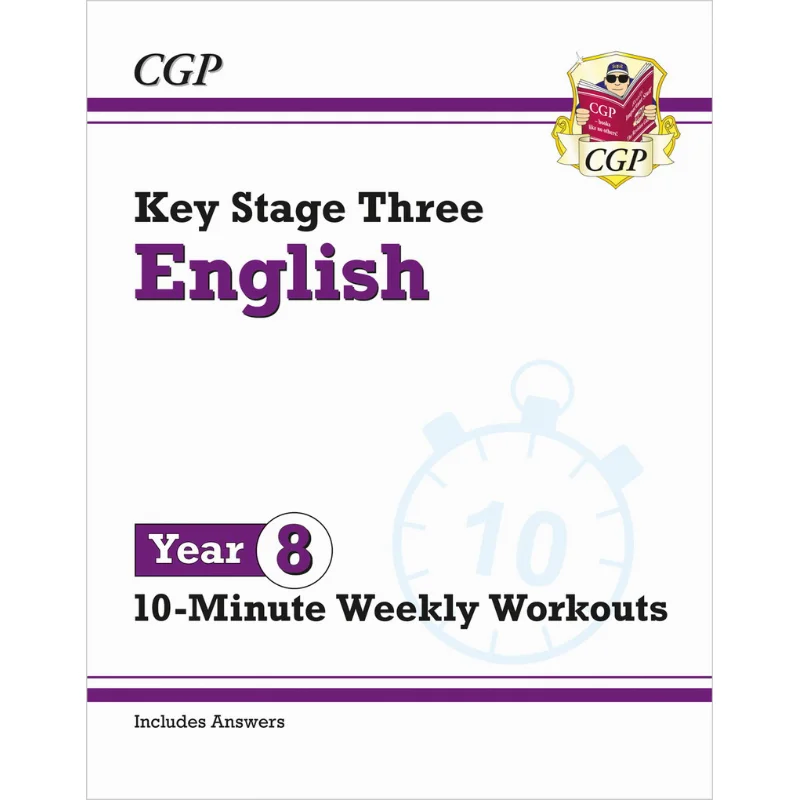 New KS3 Year 8 English 10Minute Weekly Workouts CGP Coordination Group Publications 9781837740499 Book