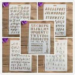 A4 letter and number Stencils Painting Coloring Embossing Scrapbook Album Decorative Template stencil reusable
