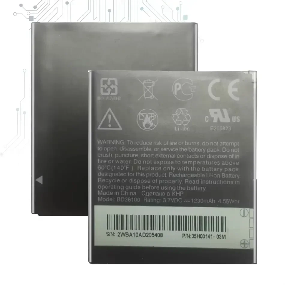 BD26100 1230mAh Battery For HTC Desire HD G10 A9191 T8788 7 Surround A9192 T9192 Inspire 4G MyTouch HD0  Tracking Number