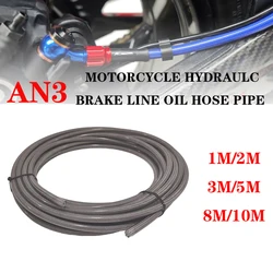Silver Stainless Steel Braided Motorcycle Hydraulic Brake Line Clutch Oil Line Hose for Motorcycle Dirt Bike Moped Modified Pipe