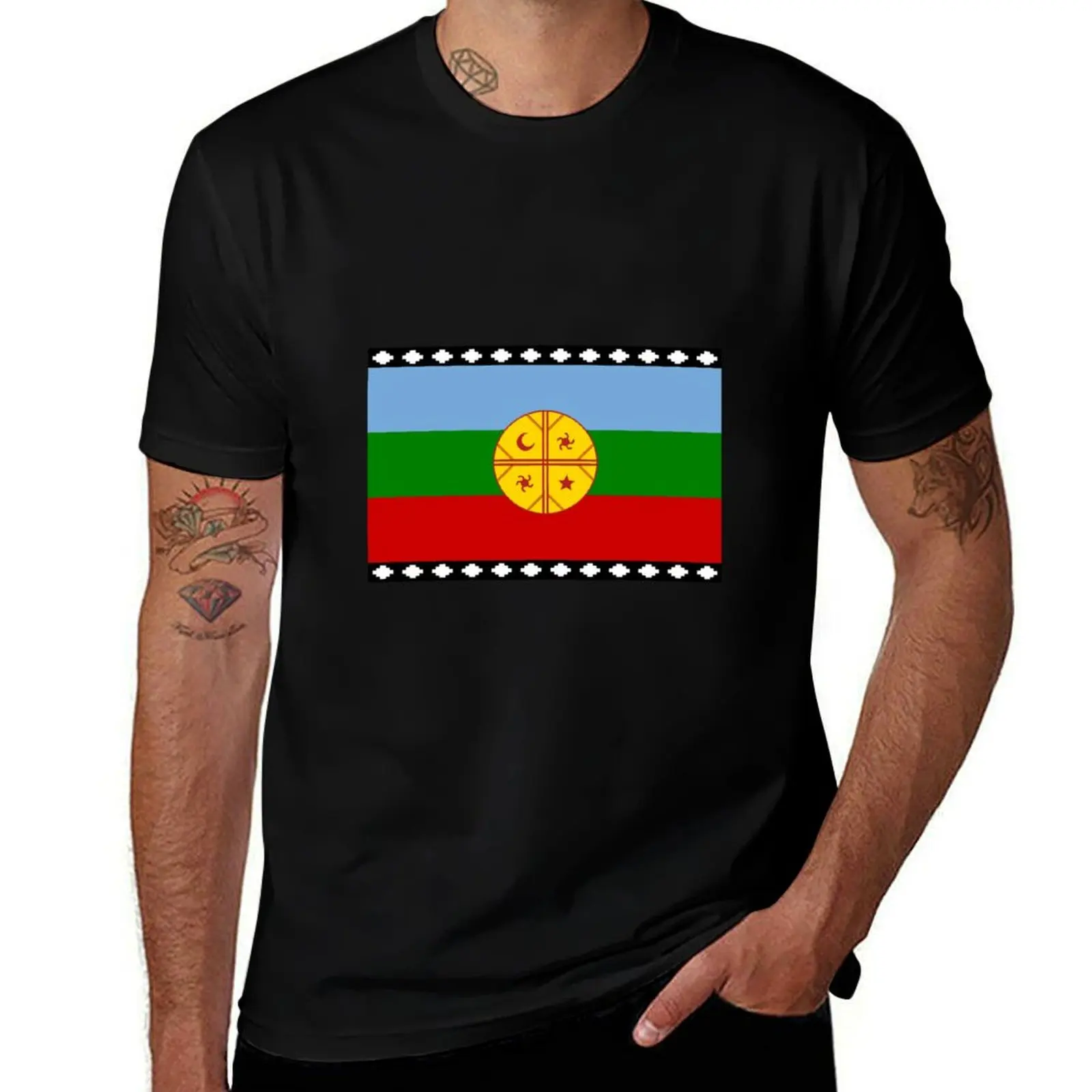

Mapuche Flag (Chile) T-Shirt man t shirts graphic man t shirt summer