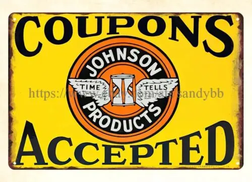 Johnson productos metal estaño sign metal decoración de la casa
