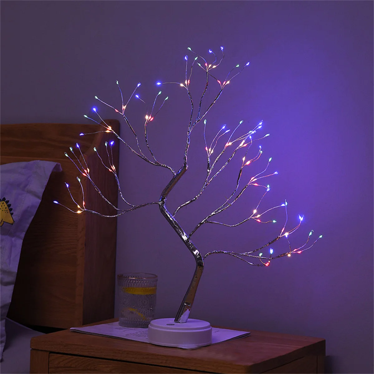 108LED copper wire tree light battery box USB dual-use room decoration small night light romantic gift atmosphere decoration