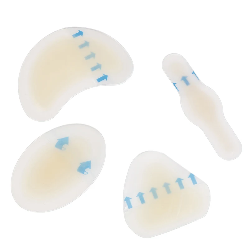 4 teile/satz Gel Blister Gips Pediküre Patch Silikon Gel weiche Ferse Aufkleber Ferse Anti-Verschleiß Ferse Aufkleber Kleber Hydro kolloid