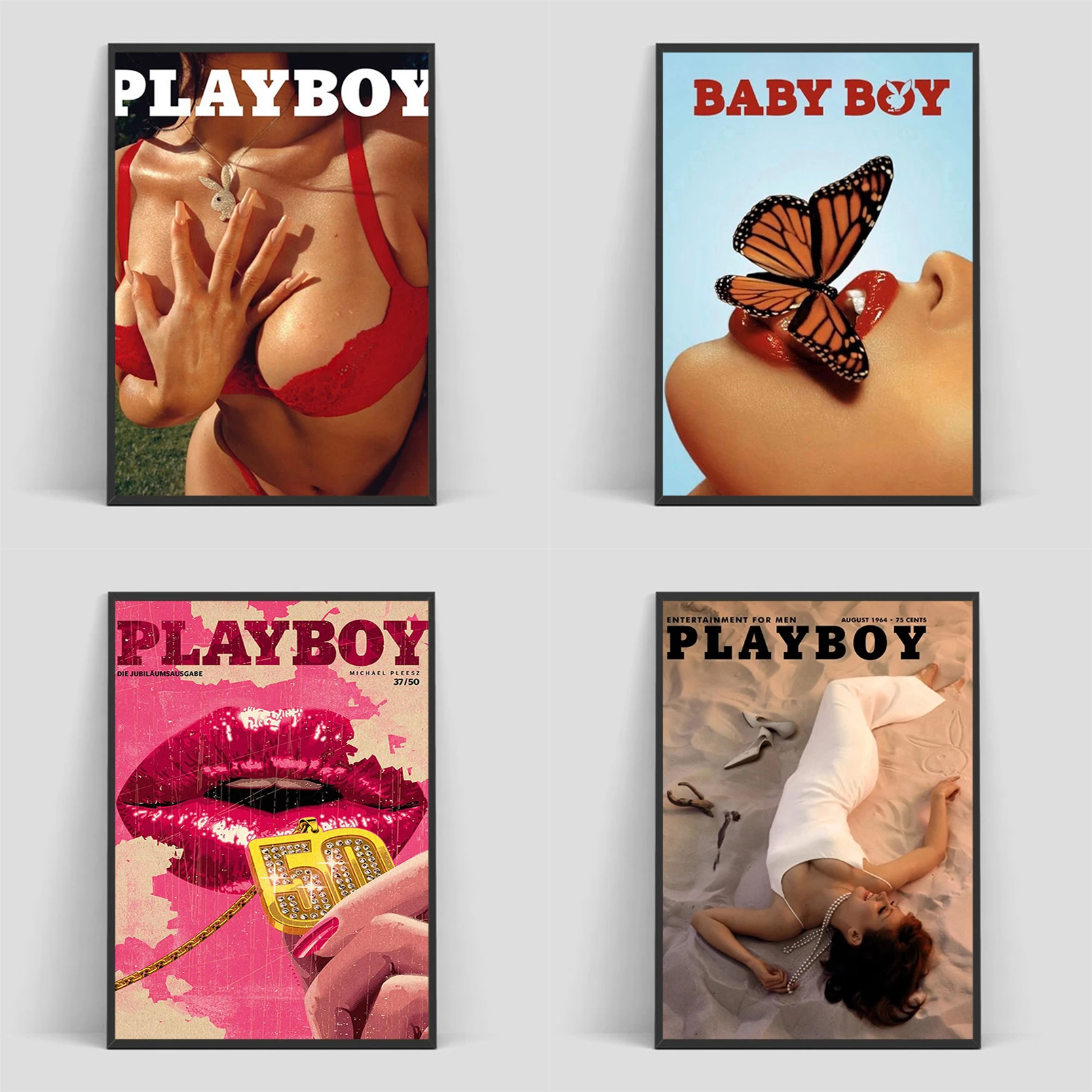 

Retro Fashion P-Play Boy Poster Room Decor Home and Decoration Posters for Wall Art Decorative Paintings Print Decorations Decor