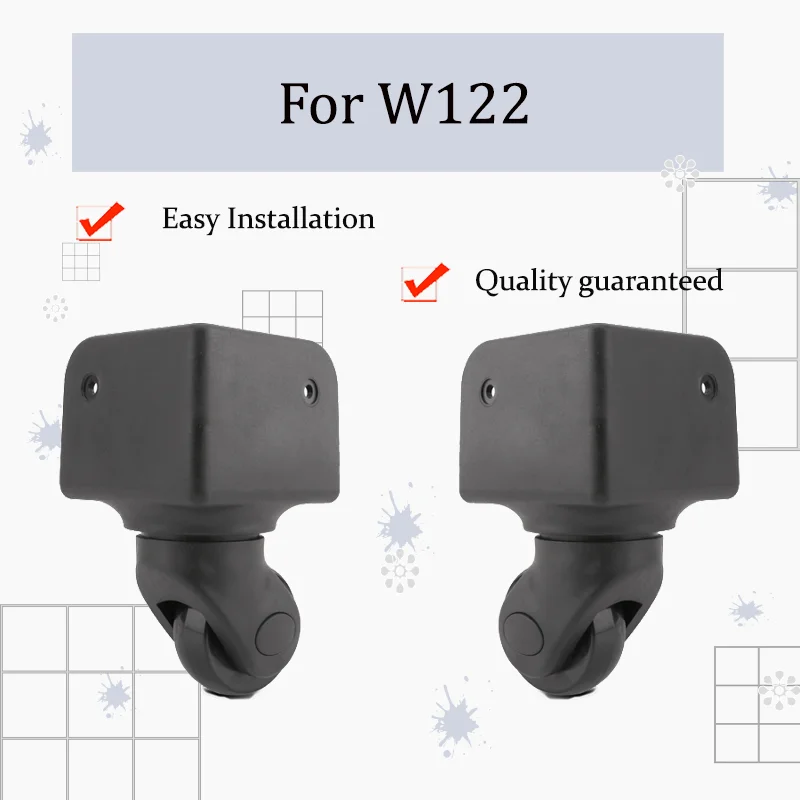 

For W122 Heavy-Duty Luggage Wheel Replacement Parts—Silent Swivel Casters Luggage Wheel Repair Components
