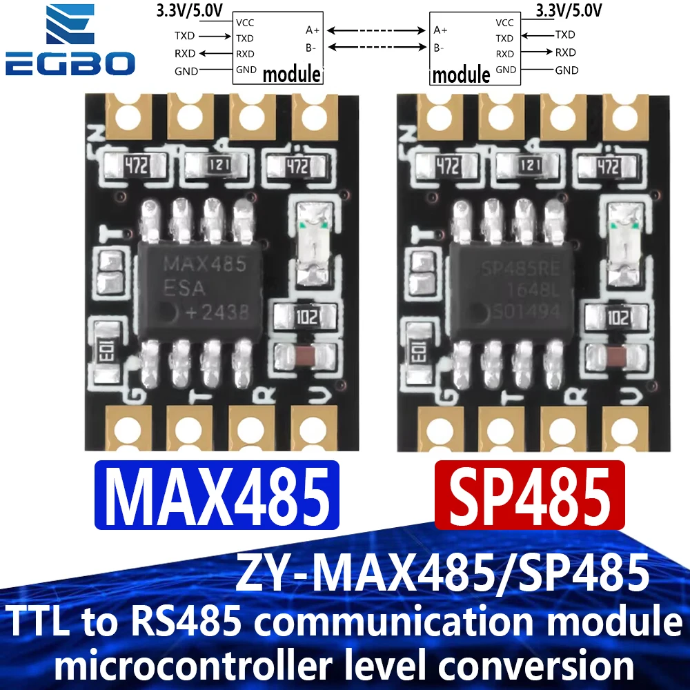 1–5PCS ZY-MAX485/SP485 TTL to RS485 Module: MCU Level Conversion