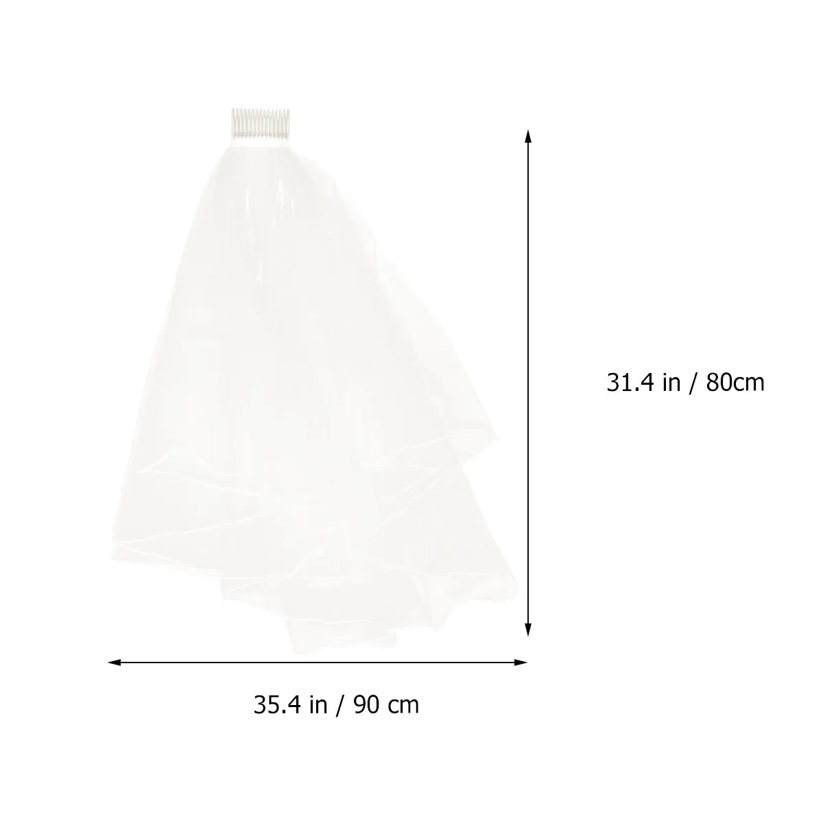 Bridal Veil Mesh Mantilla Double Layers Ribbons Hair Accessories Wedding Bridesmaid Yarn Veil Elegant Classic Simple