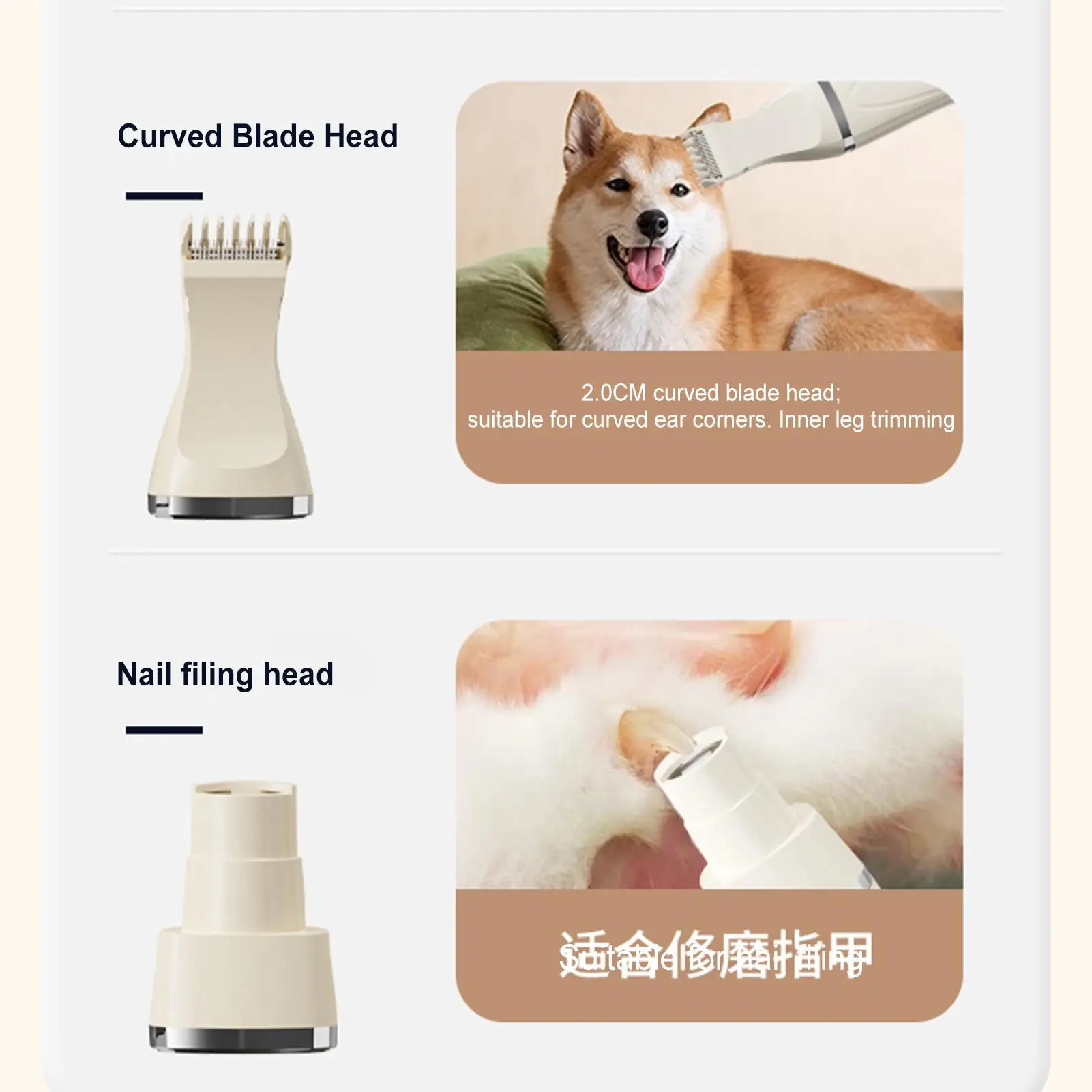 Dog Hair Trimmer 4-in-1 LED Digital Display USB Rechargeable Shaver Pet Grooming Kit For Puppy Pet Dachshund Home Indoor Paw