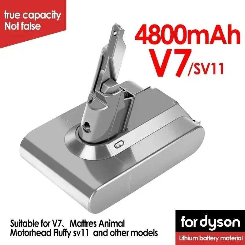 Dyson V8 V7 เครื่องดูดฝุ่นแบตเตอรี่ SV10 5000mAh 21.6V เต็ม/ปุย/ทําความสะอาดสัตว์แบตเตอรี่และ 4.0mAh เปลี่ยนแบตเตอรี่ Li-Ion