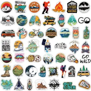 Nhãn dán cảnh quan đẹp không thấm nước, rừng, cắm trại, đi bộ, ngoài trời, du lịch, đề can, chai nước, điện thoại, máy tính xách tay, 50 chiếc, 100 % 8 Bán hàng chính Casaca Subaru - 5