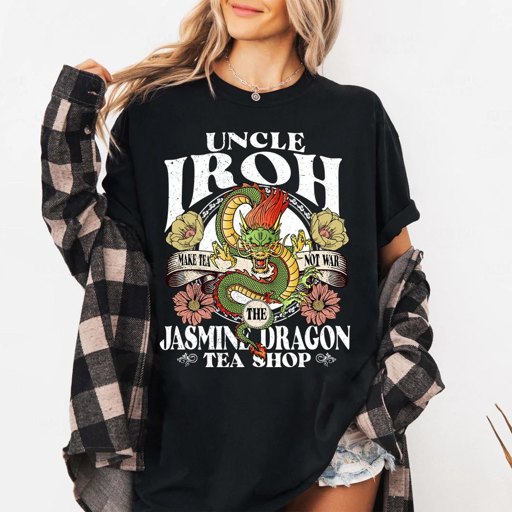Uncle Iroh Jasmine Dragon Tea House T Shirt Avatar The Last Airbender Bella Canvas Tee Women T‑shirt Unisex All-Season T Shirt