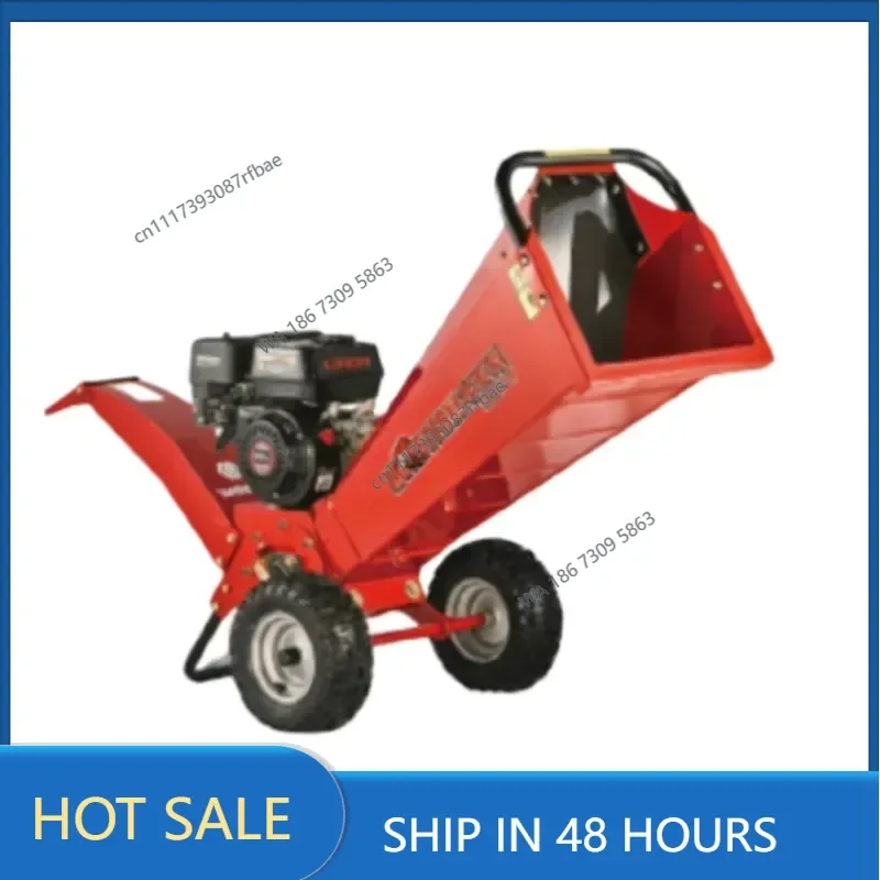 Industrial-Grade 15HP Engine Metal Hand Start Small Household Tree Branch Shredder 90mm Diameter Cutting Leaf