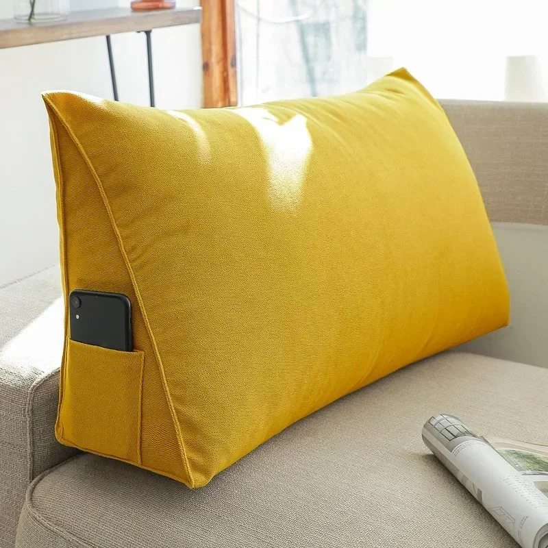 OTAUTAU Bett Dreieckige Kissen Stuhl Nacht Lenden Stuhl Rückenlehne Liege Faul Büro Stuhl Wohnzimmer Kissen Dekor KD034 – Detail 15