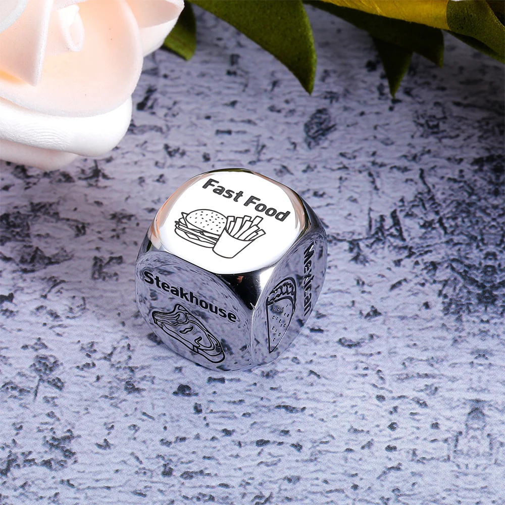 

Personalized Food Dice Custom Engraved Dice Fun and Game Date Night Food Decision What to Eat Game Have Dinner with Boyfriends