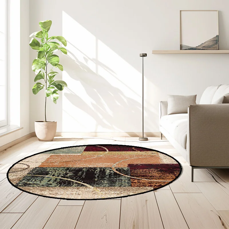 Modern Simple Round Carpet Living Room Sofa Mat Easy Clean Large Bedroom Decoration Home Rugs Washable Coffee Tables Floor Mat