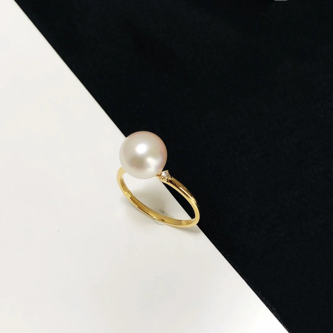 

DIY 18K Zircons Pearls Rings Settings Pedestals for Women Not Include Pearls JY JXR210292