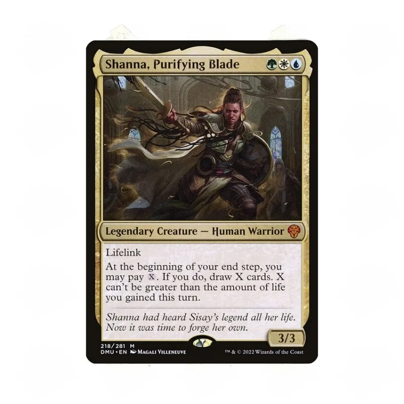 carta-colecionavel-shanna-purifying-blade-multicolorida-flash-rara-para-jogo-de-tabuleiro-e-jogo-casual-ilimitado