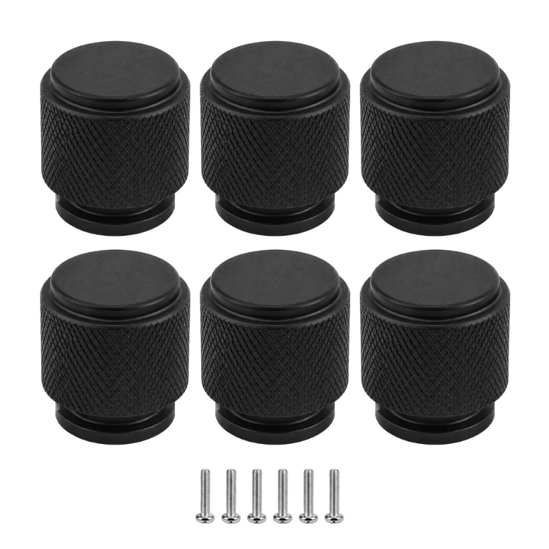 581C Textured Matte Black Cabinet Knob for Drawers and Furniture Fronts